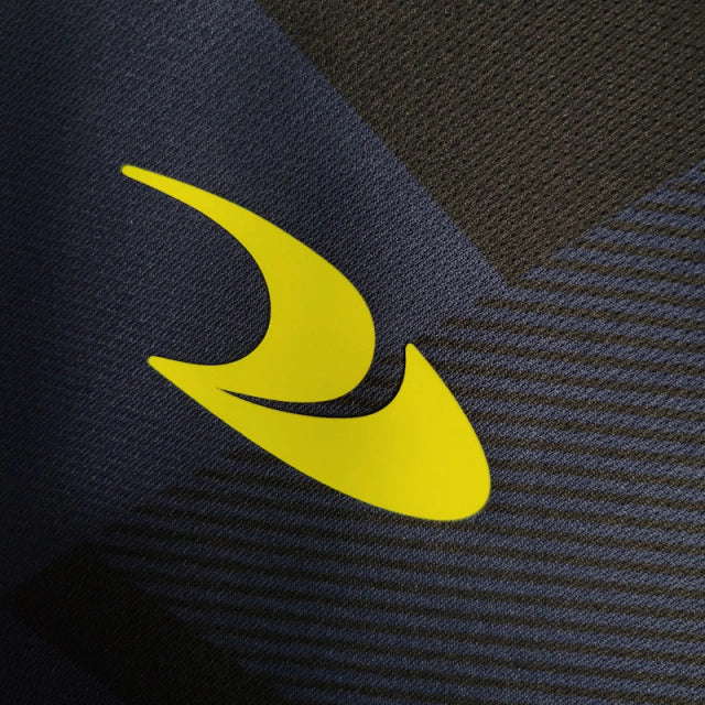Camisa Al-Nassr Treino 23/24 - Torcedor Dunes Masculina - Azul com detalhes em preto e amarelo