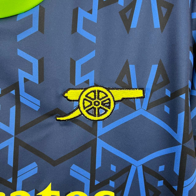 Camisa Arsenal Treino 23/24 - Torcedor Adidas Masculina - Azul com detalhes em amarelo e verde