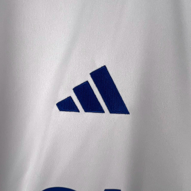 Camisa Zaragoza I 23/24 - Torcedor Adidas Masculina - Branco com detalhes em azul