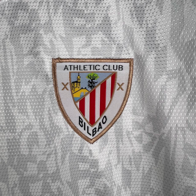 Camisa Athletic Bilbao III 23/24 - Torcedor Castore Masculina - Branca com detalhes em vermelho e preto