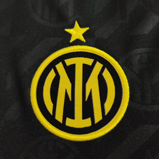 Camisa Retrô Inter de Milão II 1919/1920 - Masculina Nike - Preta com detalhes em cinza e amarelo