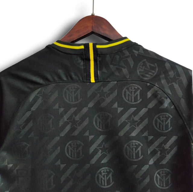 Camisa Retrô Inter de Milão II 1919/1920 - Masculina Nike - Preta com detalhes em cinza e amarelo