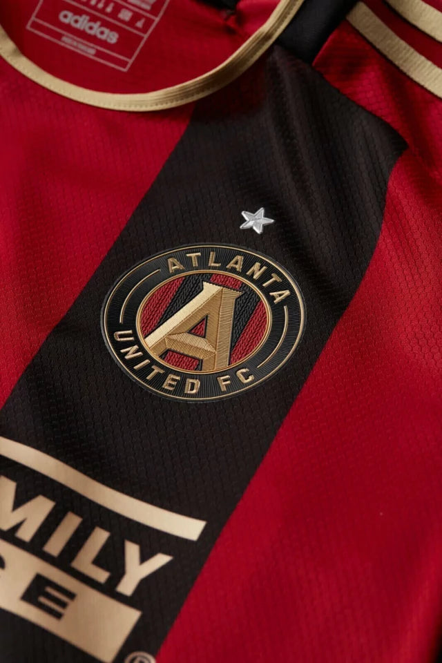 Camisa Atlanta United I 24/25 - Torcedor Adidas Masculina - Preta e vermelha