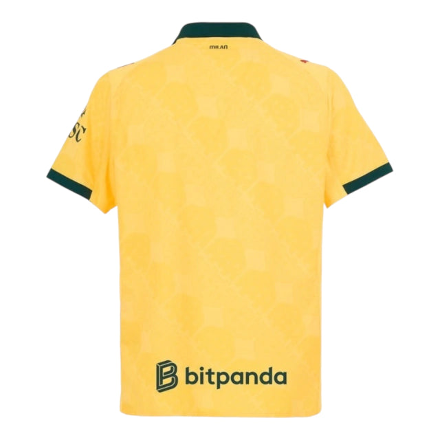 Camisa AC Milan III 25/26 - Torcedor Puma Masculina - Amarela com detalhes em verde