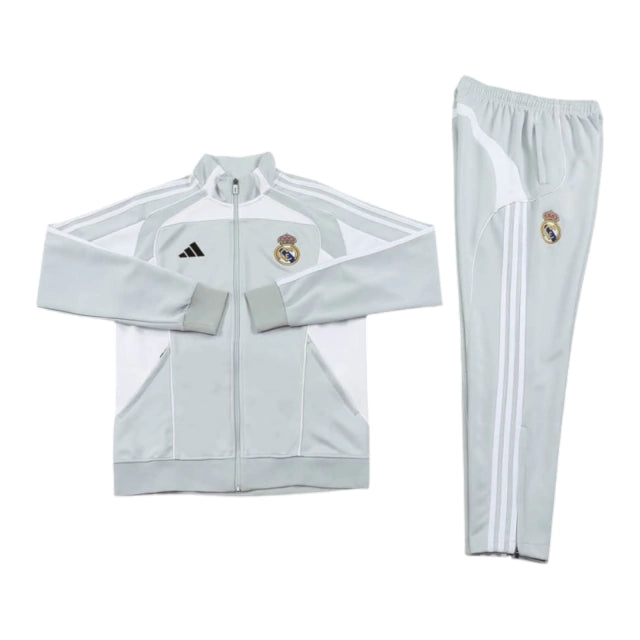 Conjunto Real Madrid Treino 25/26 - Masculino Adidas - Cinza