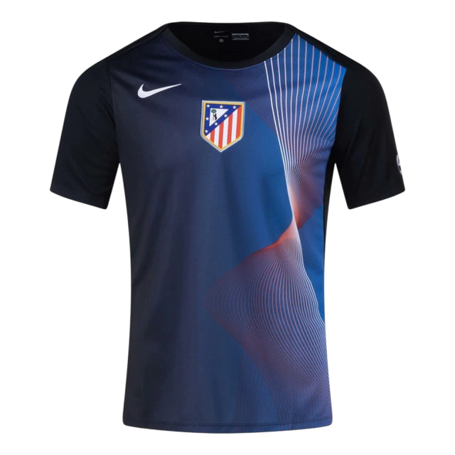 Camisa Atlético de Madrid Pré-jogo 25/26 - Torcedor Nike Masculina - Azul