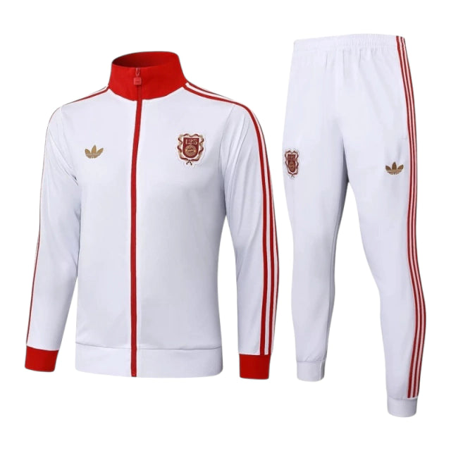 Conjunto Bayern de Munique Aniversário 125 Anos - Masculino Adidas - Branco e vermelho