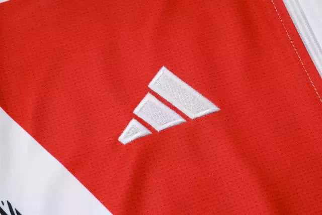 Conjunto Arsenal Treino 24/25 - Masculino Adidas - Branco com detalhes em azul e vermelho