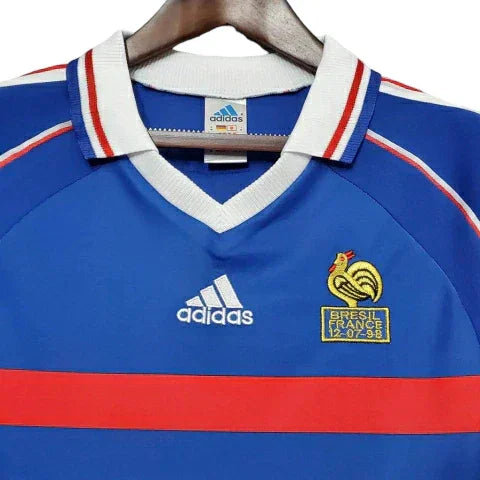 Camisa Retrô Seleção da França I 1998 - Masculina Adidas - Azul