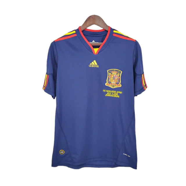 Camisa Retrô Seleção da Espanha II 2010 - Adidas Masculina - Azul
