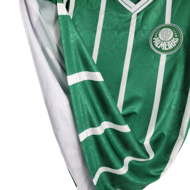 Camisa Retrô Palmeiras I 1993 - Masculina - Verde com listras em branco