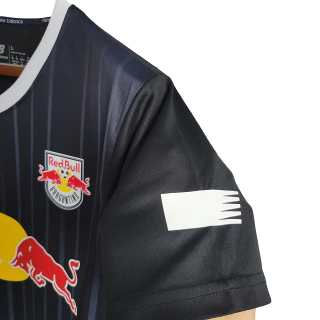 Camisa Red Bull Bragantino II 23/24 - Torcedor New Balance Masculina - Preta com detalhes em branco
