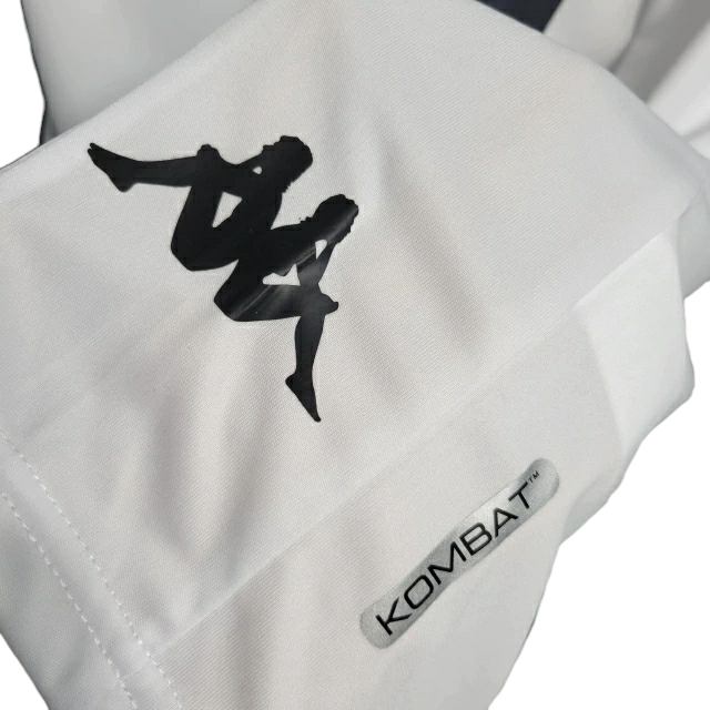 Camiseta regata Vasco da Gama I 23/24 Kappa Torcedor Masculina - Branco com detalhes na faixa em preto