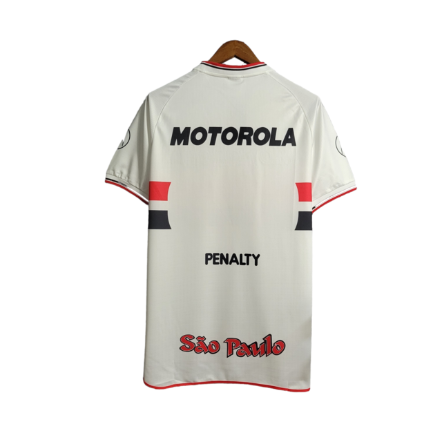 Camisa Retrô São Paulo I 2000 - Masculina Penalty - Branca com símbolo do Paulistão
