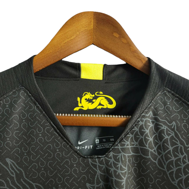 Camisa Seleção China I 18/19 - Torcedor Nike Masculina - Preta com detalhes em amarelo