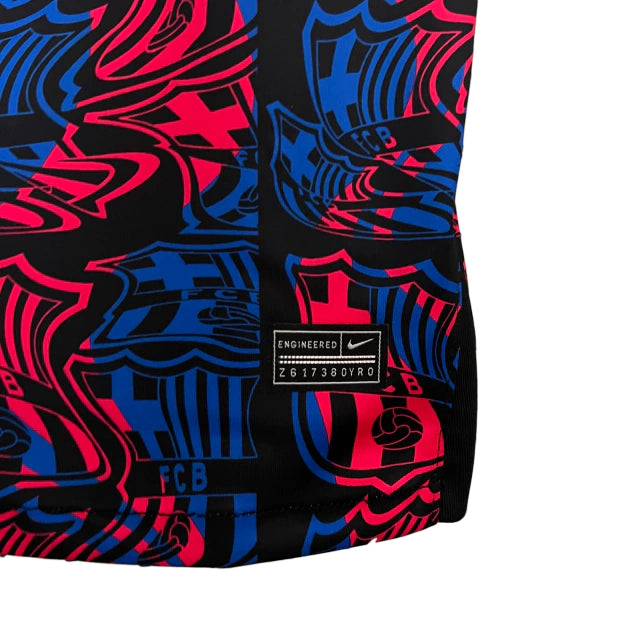 Camisa Barcelona Edição Especial 23/24 - Torcedor Nike Masculina - Preta com detalhes em azul e grená