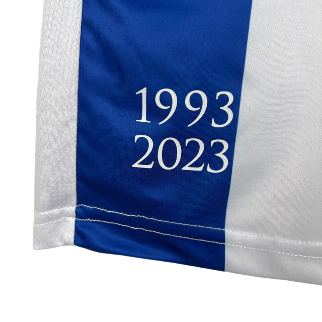 Camisa Leganés I 23/24 - Torcedor Joma Masculina - Branca com detalhes em azul