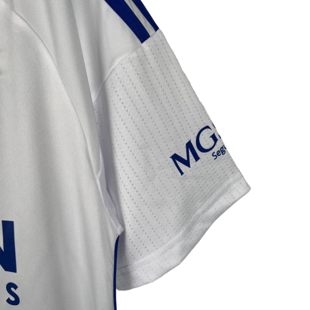 Camisa Zaragoza I 23/24 - Torcedor Adidas Masculina - Branco com detalhes em azul