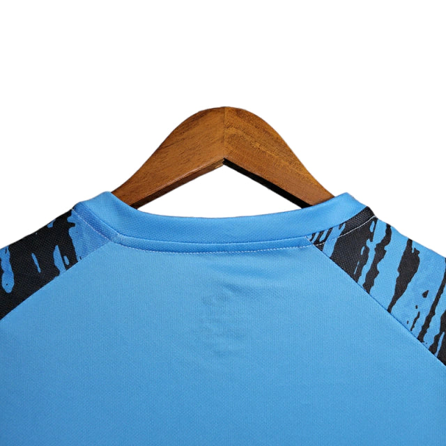 Camisa Al-Nassr Treino 23/24 - Torcedor Dunes Masculina - Azul com detalhes em preto