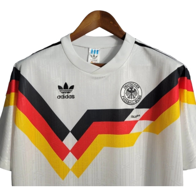 Camisa Retrô Seleção da Alemanha I 1990 - Masculina Adidas - Branca