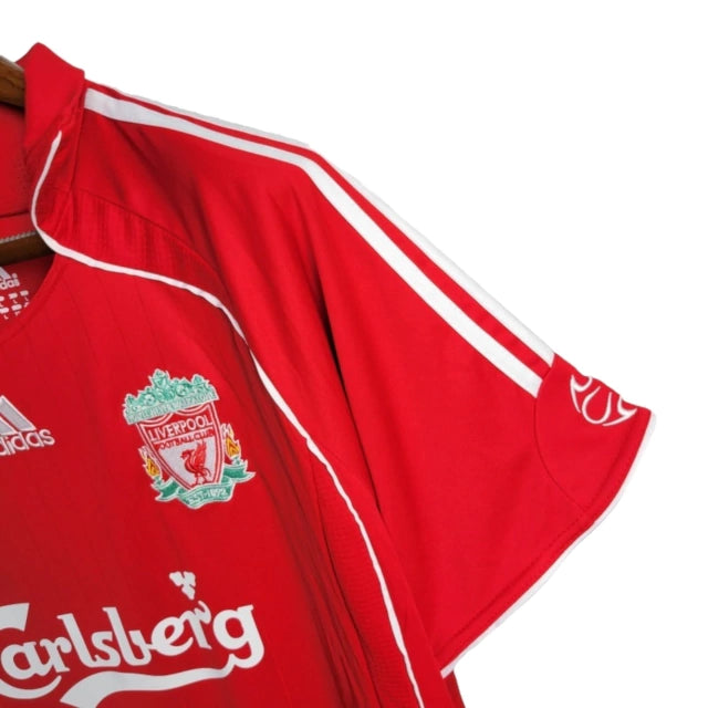 Camisa Retrô Liverpool I 2006/2007 - Masculina Adidas - Vermelha com detalhes em branco