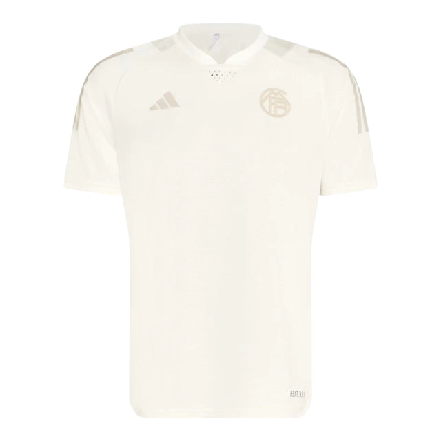 Camisa Bayern de Munique Champions League Pré-jogo 23/24 - Torcedor Adidas Masculina - Off white