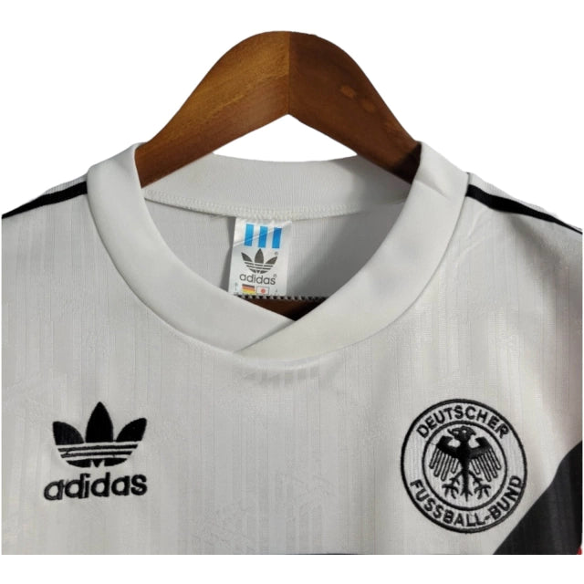 Camisa Retrô Seleção da Alemanha I 1990 - Masculina Adidas - Branca