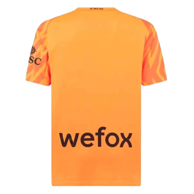 Camisa AC Milan Goleiro II 23/24 - Torcedor Adidas Masculina - Laranja com detalhes em amarelo e preto
