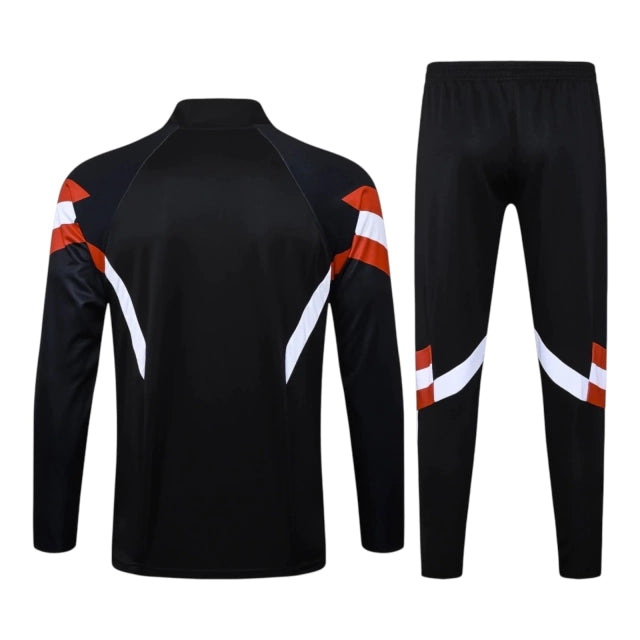 Conjunto Flamengo Treino 25/26 - Masculino Adidas - Preto com detalhes em branco e vermelho