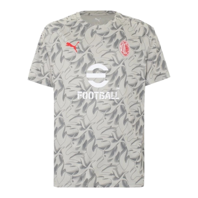 Camisa AC Milan Pré-jogo I 25/26 -Torcedor Puma Masculina - Cinza