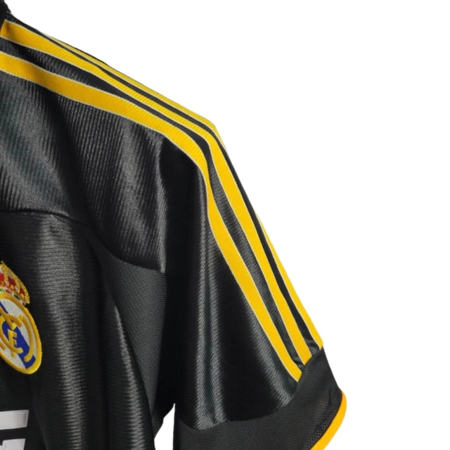 Camisa Retrô Real Madrid II 99/01 - Masculina Adidas - Preta com detalhes em amarelo
