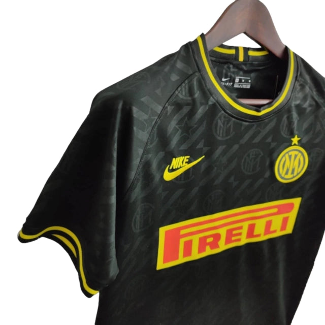 Camisa Retrô Inter de Milão II 1919/1920 - Masculina Nike - Preta com detalhes em cinza e amarelo