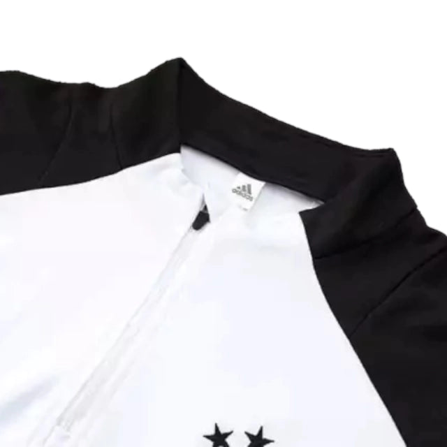 Conjunto Seleção Alemanha Treino 23/24 - Masculino Adidas - Branco com detalhes em preto e roxo