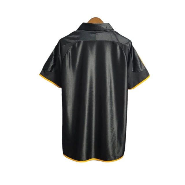 Camisa Retrô Real Madrid II 99/01 - Masculina Adidas - Preta com detalhes em amarelo
